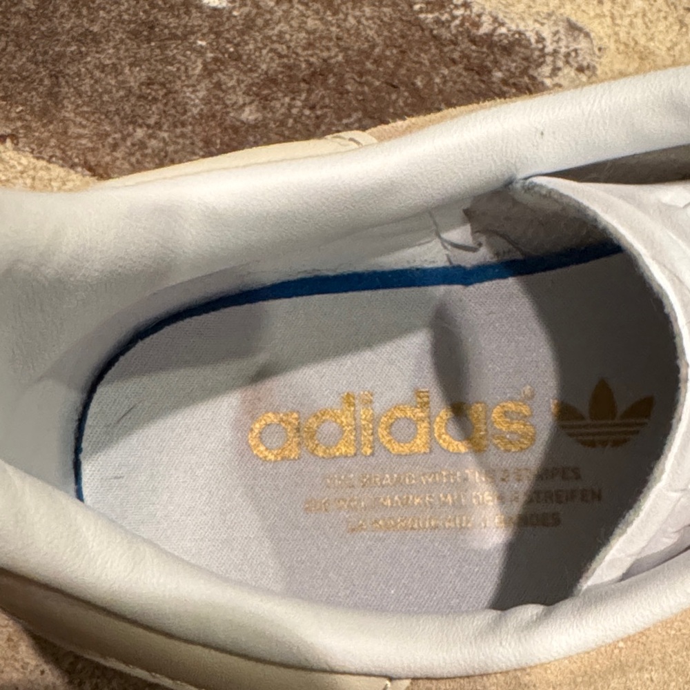 Adidas Originals Gazelle Ecru Suede Sneakers size 7.5 - Picture 2 of 7